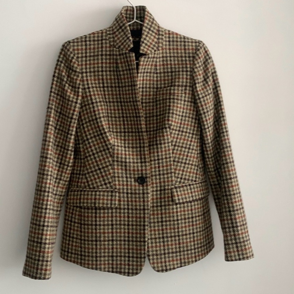J. Crew Regent Plaid Blazer
